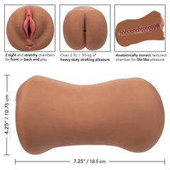 STROKE IT DUAL ENTRY PUSSY & ASS - BROWN