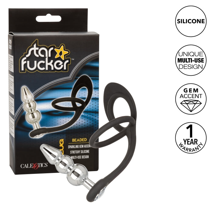 STAR FUCKER BEADED PLUG - BLACK