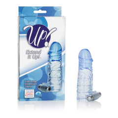 UP! EXTEND IT UP! VIBRATING EXTENSION SLEEVE - BLUE