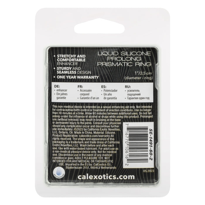 COCK RING SMOKE ALPHA LIQUID SILICONE PROLONG PRISMATI