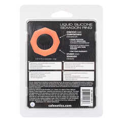 ALPHA LIQUID SILICONE SEXAGON RING - ORANGE