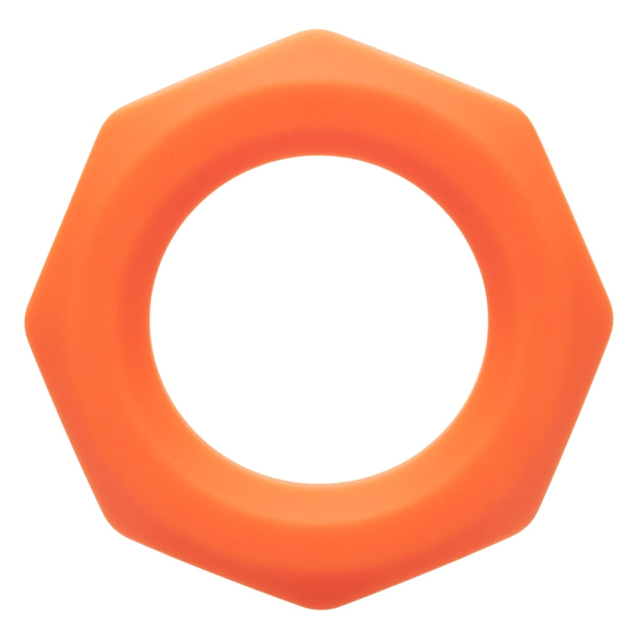 ALPHA LIQUID SILICONE SEXAGON RING - ORANGE