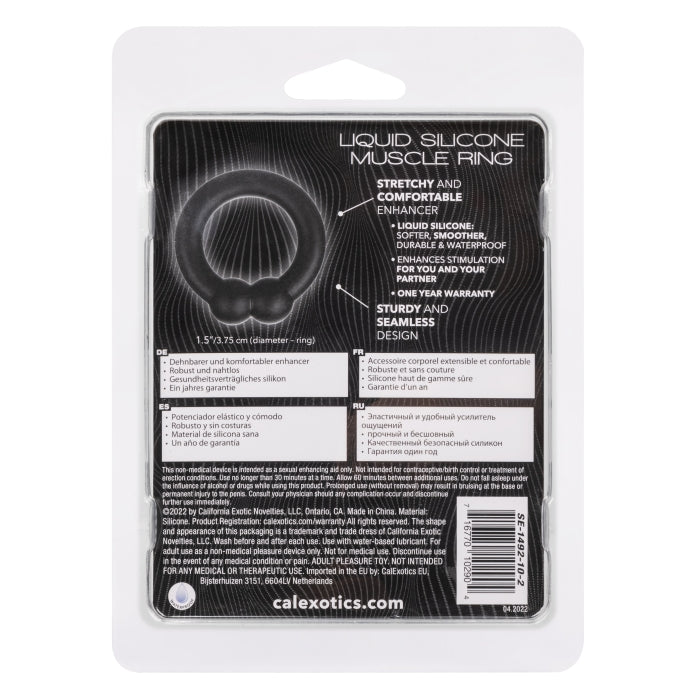 ALPHA LIQUID SILICONE MUSCLE RING - BLACK