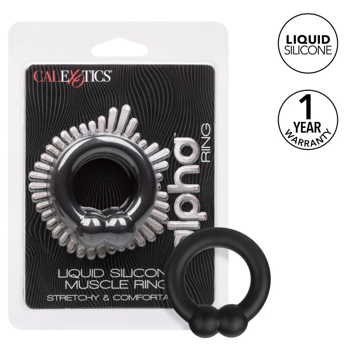 ALPHA LIQUID SILICONE MUSCLE RING - BLACK