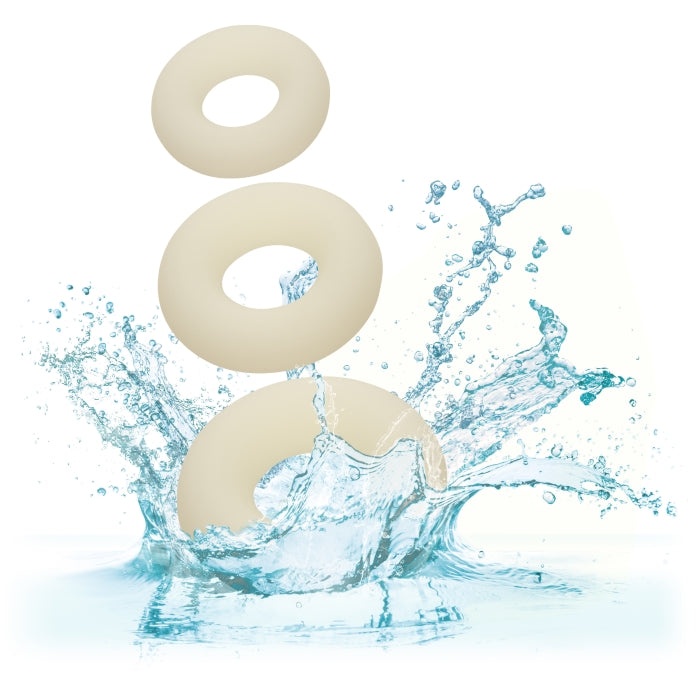 ALPHA GLOW-IN-THE-DARK LIQUID SILICONE 3 RING SET