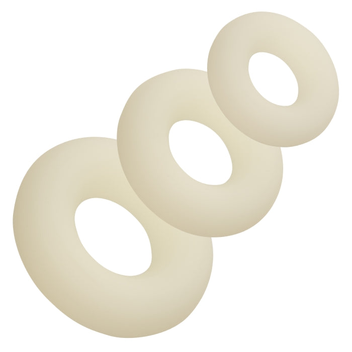 ALPHA GLOW-IN-THE-DARK LIQUID SILICONE 3 RING SET