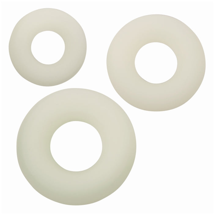ALPHA GLOW-IN-THE-DARK LIQUID SILICONE 3 RING SET