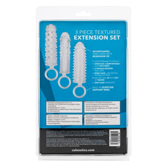 3 PIECE TEXTURED EXTENSION SET - CLEAR