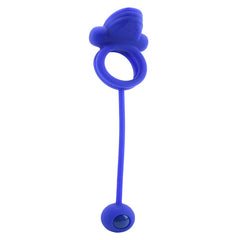TEASE COCK RING BLUE SLCNE RCHRGBLE DUAL ROCKIN' RING