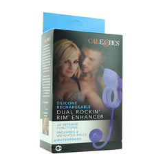 TEASE COCK RING BLUE SLCNE RCHRGBLE DUAL ROCKIN' RING