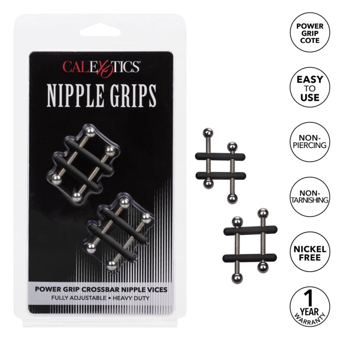 NIPPLE GRIPS POWER GRIP CROSSBAR NIPPLE VICES - BLACK