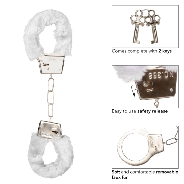 PLAYFUL FURRY CUFFS - WHITE