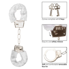 PLAYFUL FURRY CUFFS - WHITE