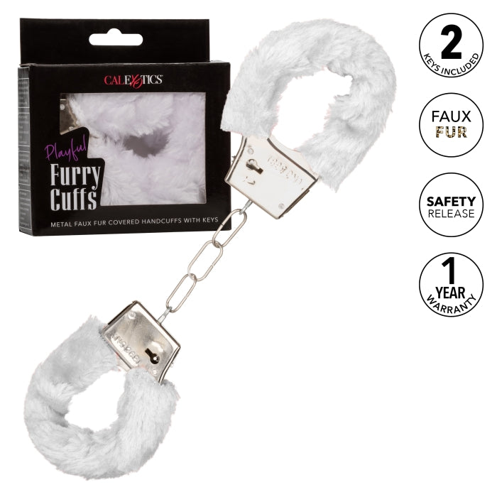 PLAYFUL FURRY CUFFS - WHITE
