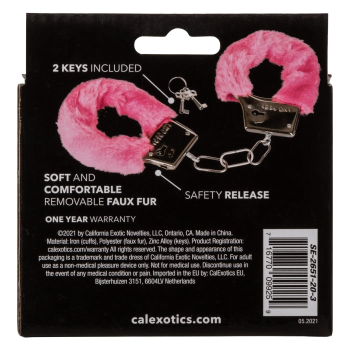 PLAYFUL FURRY CUFFS - PINK