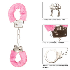 PLAYFUL FURRY CUFFS - PINK