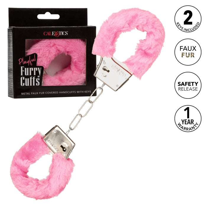 PLAYFUL FURRY CUFFS - PINK