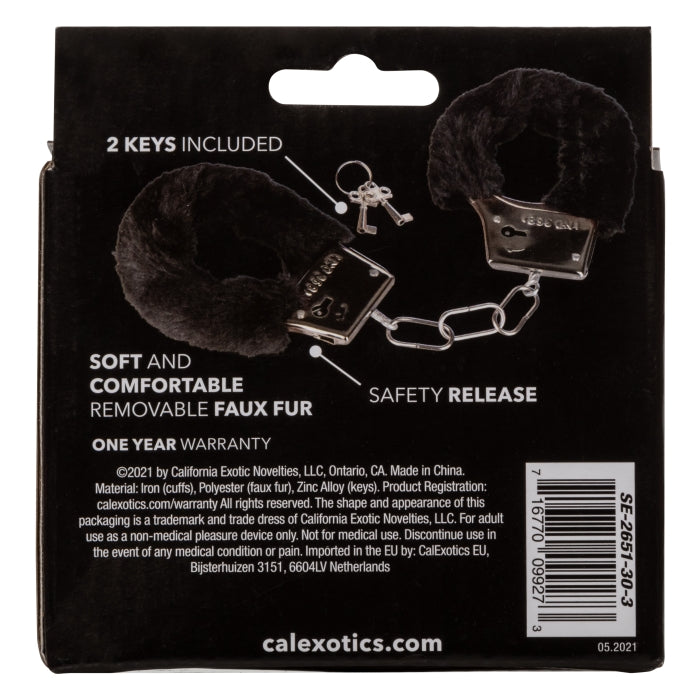 PLAYFUL FURRY CUFFS - BLACK