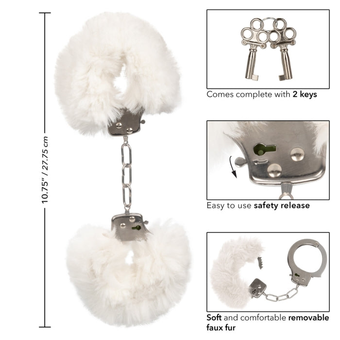 ULTRA FLUFFY FURRY CUFFS - WHITE