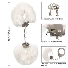 ULTRA FLUFFY FURRY CUFFS - WHITE