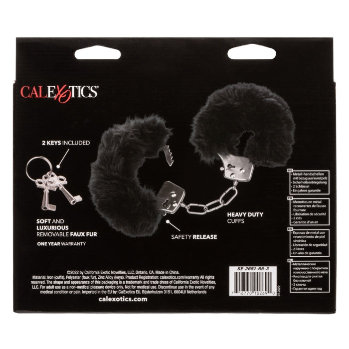 ULTRA FLUFFY FURRY CUFFS - BLACK