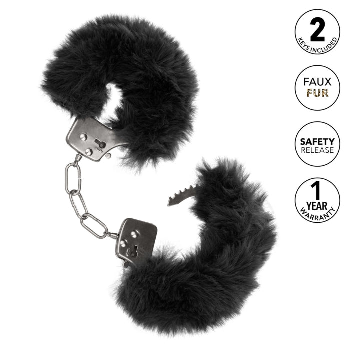 ULTRA FLUFFY FURRY CUFFS - BLACK