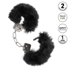 ULTRA FLUFFY FURRY CUFFS - BLACK