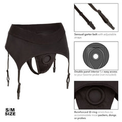 BOUNDLESS THONG W/ GARTER - S/M