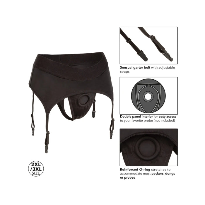 BOUNDLESS THONG W/ GARTER - 2XL/3XL