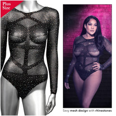 RADIANCE - PLUS SIZE LONG SLEEVE BODY SUIT