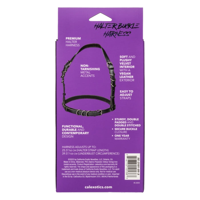 HARNESS BLACK EUPHORIA COLLECTION HALTER BUCKLE