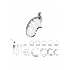 MODEL 01 CHASTITY 3.5" COCK CAGE - CLEAR