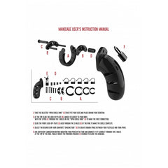 MODEL 03 CHASTITY 4.5" COCK CAGE - BLACK