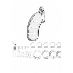 MODEL 03 CHASTITY 4.5" COCK CAGE - CLEAR