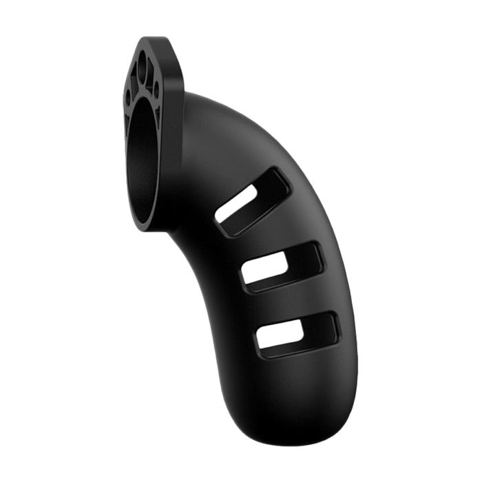 MODEL 21 CHASTITY 4.5" SILICONE COCK CAGE - BLACK