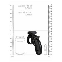 MODEL 22 CHASTITY 4.5" COCK CAGE W/ ELECTRO - BLACK