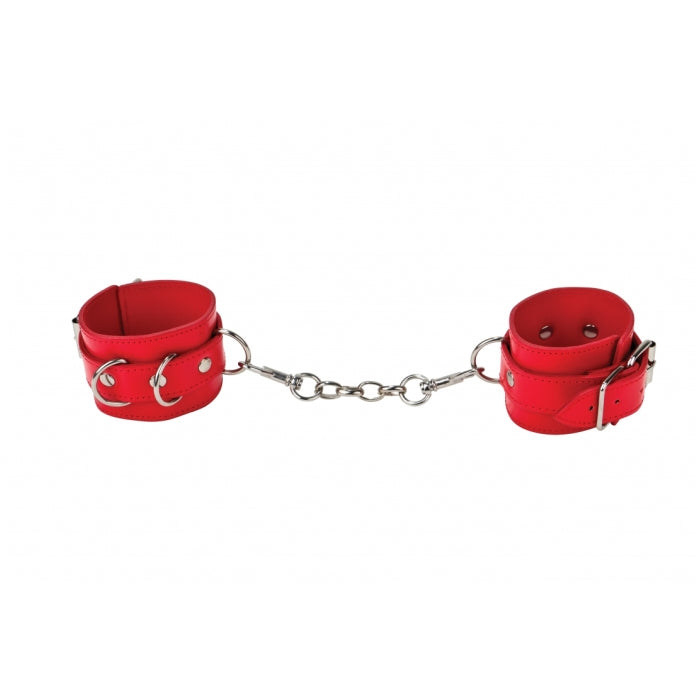 LEATHER CUFFS - RED
