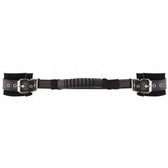 ADJUSTABLE LEATHER HANDCUFFS - BLACK