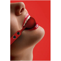 SILICONE BALL GAG - RED