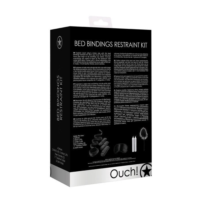 BED BINDINGS RESTRAINT KIT - BLACK