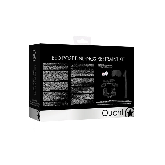 BED POST BINDINGS RESTRAING KIT - BLACK
