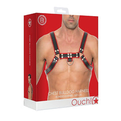 CHEST BULLDOG HARNESS L/XL RED