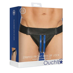 PLAIN FRONT WITH ZIP JOCK L/XL BLUE
