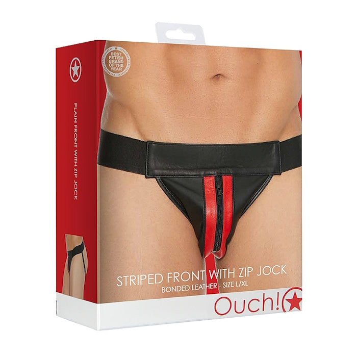 PLAIN FRONT WITH ZIP JOCK L/XL RED