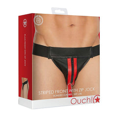 PLAIN FRONT WITH ZIP JOCK L/XL RED