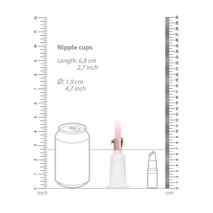 CLITORAL & NIPPLE PUMP SET MEDIUM - ROSE GOLD
