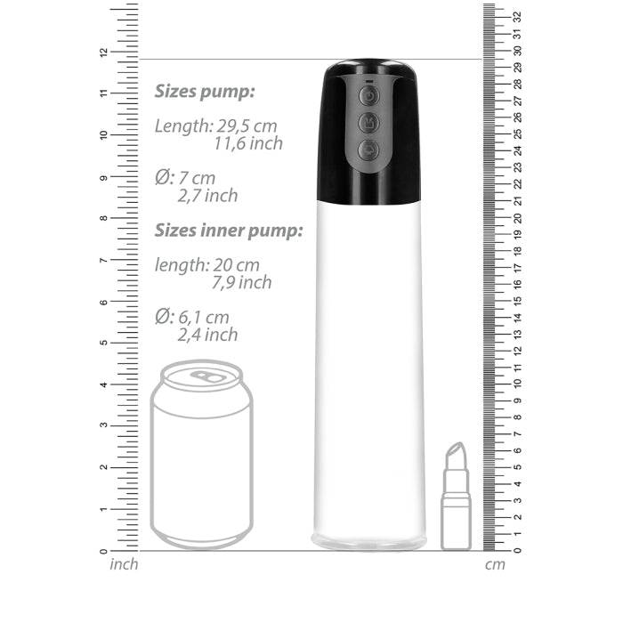 AUTOMATIC CYBER PUMP W/ MASTURB SLEEVE - TRANSP