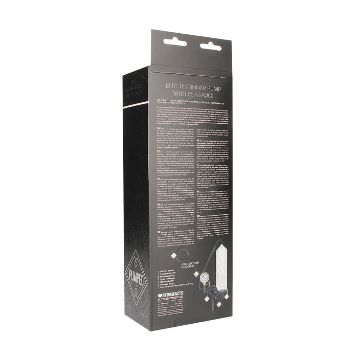 ELITE BEGINNER PUMP WITH PSI GAUGE - TRANSPARENT