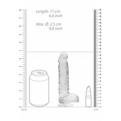 REALISTIC DILDO WITH BALLS 6IN / 15 CM