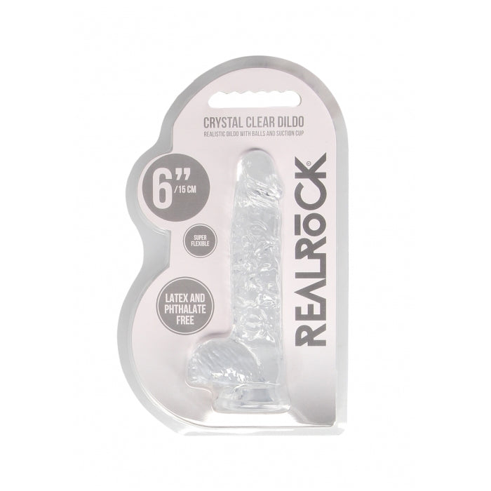 REALISTIC DILDO WITH BALLS 6IN / 15 CM